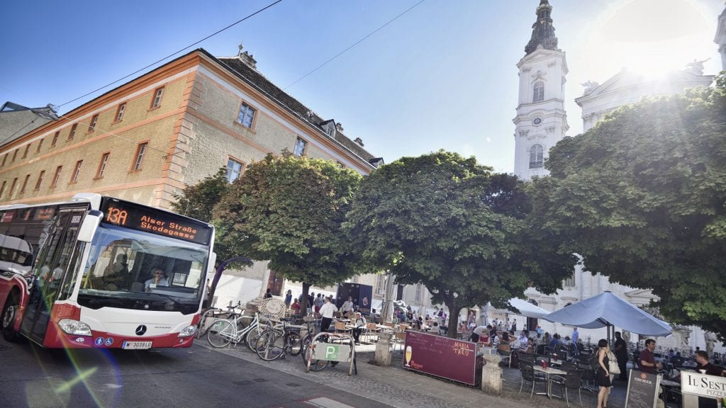 Die Buslinie 13A – die meistbefahrene Buslinie Wiens. Foto: Raimund Appel