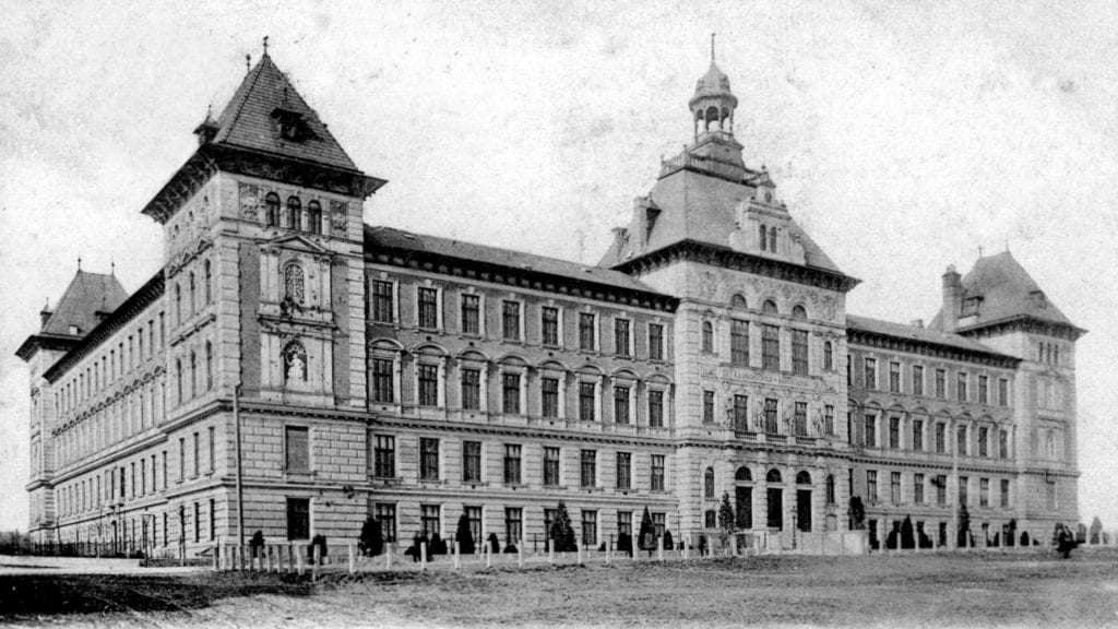 Das Hauptgebäude der Boku auf einer Postkarte im Jahr 1907. / CC BY-ND 2.0 Boku